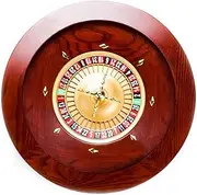Wooden Roulette Wheel Set Turntable Leisure Table Games Casino Grade Precision Bearings Aluminum Dish for an at-Home Game Night