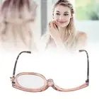 Make Up Womens Magnifying Eyeglasses Flip Light Foldable Makeup Reading Glasses