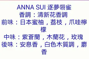 ANNA SUI 安娜蘇 迷你小香 4ml  許願 / 漫舞 / 逐夢 / 波希女神  任選款