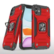 MCC Shockproof iPhone 12 mini Heavy Duty Case Cover Tough Apple Ring [Red]