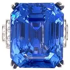 Lab Created 10.2CT Emerald Blue & White Stone Wedding Fashion Ring In 935 Silver