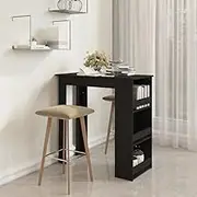 Bar Table with Storage Rack Black 102x50x103.5 cm Furniture Home Decor