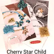 Beading kit beads findings to make item pictured 3x blue gemstone bracelets