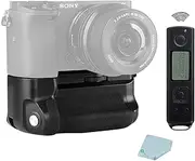 Meike MK-A6300 Pro Battery Grip Holder with 2.4G LCD Display Wireless Remote Control for Sony A6300 A6000 A6100 A6400/ ILCE-6300/6000, Mcoplus Cleaning Cloth