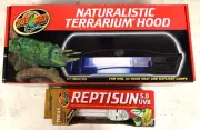 12" Naturalistic Terrarium Hood & Reptisun 5.0 UVB light Zoo Med reptile