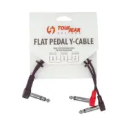 TOUR GEAR DESIGNS Flat TRS Stereo To Dual TS Mono Y-Splitter Cable 6” (15.25cm)