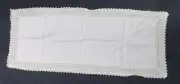 Off White Table Runner Doily with Lace - 17" x 40"