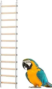 Parakeet Ladder | Step Perches for Cage | Birds Climb Ladder with 360° Rotatable Hook for Lovebirds, Parrot, Parakeet, Budgies, Cockatiel