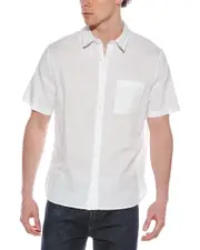 Vince Linen-Blend Button-Down Shirt