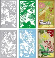 Frame Metal Cutting Dies for Card Making,Dragonfly Floral Background Die Cuts Ca