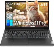 [Lenovo] V15 15.6" FHD Business Laptop Computer, Intel Dual-Core Processor, 16GB DDR4 RAM, 256GB PCIe SSD, WiFi 6, Bluetooth 5.2, RJ-45, Type-C, HDMI, Numeric Keypad, Black, Windows 11 Pro, Befectoy