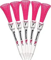 Tornado Tee TT-325 Golf Tees Dracon Pink, 3.25 inches (82 mm), Pack of 5