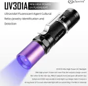 LIGHTFE Black Light UV Flashlight with LG UV 395nm LED Source UV Light for Pet Urine Stain Detector