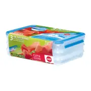 Emsa Clip & Close Food Storage Container 1L, Bread/Ham & Cheese Container 508556