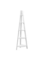 Artiss Bookshelf Corner Shelf 5 Tiers - CANE White