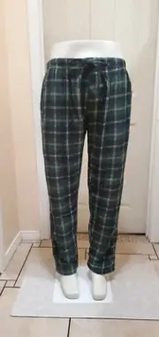 Bottoms Out Mens Micro Fleece Plaid Lounge Pants Size L