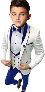 [NULOPOR] Boy Suit 3 Piece Casual Jacket Vest Pants Wedding Kids Tuxedo Party Dress Child Formal Blazer 10 Years Old