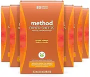 Method Dryer Sheets, Ginger Mango, 80 Sheets (6 Count)