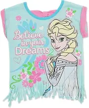 [Disney] Toddler Fringe Top (5T, Aqua)