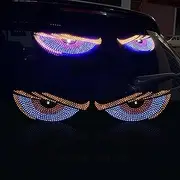 Car Eyes LED Light USB Demon Eye Decorative Light, Led Eyes for Truck Windshield, Luces De Ojos para Carros, Devil's Eye Strips with One Key Control, USB-Powered for Truck/SUVs (Purple)