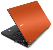 ORANGE Vinyl Lid Skin Cover Decal fits Dell Precision M6400 M6500 Laptop