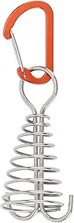 Deck Anchor Pegs, Aluminium Alloy Fish Bone Tent Stakes, Tie Down Tent Stakes with Spring Buckle, Fishbone Anchor Pegs, Outdoor Camping Hiking Cord Adjuster Tensioners