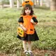萬聖節服裝品色服飾南瓜cosplay服鬼節主題派對兒童橙色蝙蝠女僕