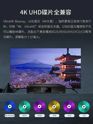 GIEC杰科G5800真4K UHD藍光播放機家用高清硬盤播放器dvd影碟機CD