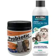 Bundle and Save 10% - ANUERA Complete Health Pack for Pets 250g Probiotic + 250ml Salmon Oil