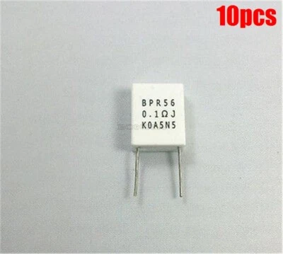 10Pcs 0.1R 100Mr 5W+/-10% Non-Inductive Resistor Ic New oe