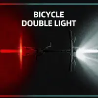 在飛比找蝦皮購物優惠-自行車燈 Q7 LED 自行車前尾燈 USB 充電頭燈自行車