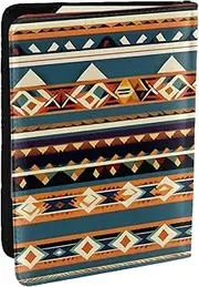 [JEJEA] Native American Pattern Print Travel Organizer Credit Cards Case Passport BookPassport Holder Cover Wallet forTraveling,, Black, One Size