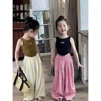 在飛比找蝦皮購物優惠-ᴏɪᴄʜᴜᴜ♡｜90-150｜韓國女童夏季套裝 露背小可愛背