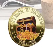Tooth Fairy Commemorative Coin - Classic Souvenir Coin | Fun Souvenir for Kids Girls Bedtime Ritual Home Decoration Display