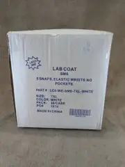 (30) KEYSTONE PP White Protective Lab Coat Jacket Size 7XL LC0-WE-SMS-7XL-White