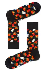 Happy Socks Hamburger Socks in Black at Nordstrom One Size