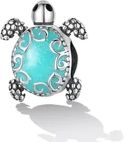 [Generic] Vintage Sea Turtle Charm Bead Animal Ocean Genuine 925 Sterling Silver Compatible With Bracelet