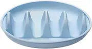 Perfk Wave Taco Holder Stand with Dividers for Party Kitchen Tool for Hard Soft Tacos Holds 4 Tacos Each Serving Tray Taco Plates , Blue