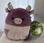 Squishmallow 7.5” MARKINA Moose Purple W/Scarf First To Market 2023 NWT