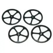 Black Alloy 1:10 RC Set Up Wheels for touring or drift car.