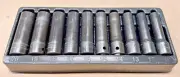 New Snap On 10 Piece 1/2 Impact Metric Deep Socket Set 10-19mm 310SIMMYA