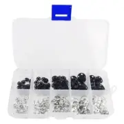 80Sets Metal Hollow Embedded Press Buttons Button for DIY Sewing Project