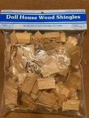 8 Bags of WHITNEY Vintage Dollhouse Miniature WOOD SHINGLES, 300pc/Bag, Nice!