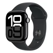 Apple Watch Series 10 GPS 42mm Jet Black Aluminium Case W/ Black Sport Band (M/L)