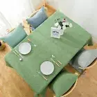 Simple Style Linen Solid Color Tablecloth Dining-table Decoration Tablecloth