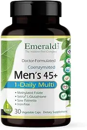 Emerald Laboratories - Men's 45+ Multi Vit-A-Min (1-Daily) - with CoQ10, Saw Palmetto & Extra Lycopene - 30 Vegetable Capsules