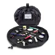 GGP Black Portable Drawstring Cosmetic Storage Bag For Travel And Daily Use(Cosmetics Pictured Are Photo Props And Are Not Included)