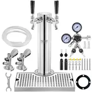 VEVOR Dual Taps Kegerator Tower Kit Kegerator Beer Tower & A-System Keg Coupler