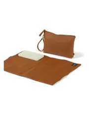 [OiOi] Vegan Leather Nappy Changing Pouch in Chestnut Brown