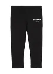 Balmain Kids Logo-print Stretch-cotton Leggings - Black - 18 Months (18 Months) 18 MONTHS (18 months)